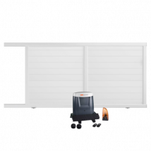 Portail Coulissant Électrique Pvc Blanc H 160 X L 350 Arles - Ouverture Vers La Gauche - Bricoman