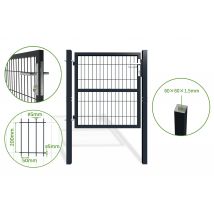 Portillon Grillagé 1m Gris Razo H.100cm - Bricoman