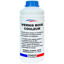 Vernis Bois Couleur - 1 L - Codeve Bois - Noir - Pour La Décoration D'Un Bardage, Volet, Persienne, Huisserie Ou Fenêtre. - Bricoman