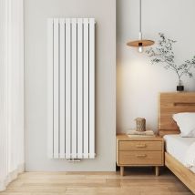 Emke Radiateur Eau Chaude En Acier 180x61cm 2227w Radiateur Plat Double Couche Connexion Centrale Montage Mural, Blanc - Tecnomat