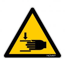 Panneau Danger Ecrasement Des Mains - Rigide Triangle 100mm - 4180335 - Bricoman