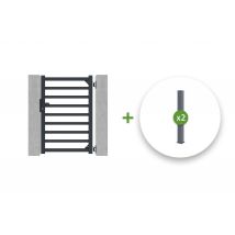 Portillon 1m Antelao H.140cm + 2 Poteaux H.166cm Aluminium Gris - Bricoman