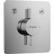 Hansgrohe Duoturn Q Flush-mounted Shower Mixer Tap For 2 Consumers Single Lever Mixer Tap For Ibox Universal 2 Chrome - Bricoman