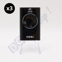 Lot De 3 Télécommandes Noires Faac Xt2 868 Slh - Réf 7870091 – 2 Canaux, 868.35 Mhz + 1 Porte-clés Domobip Offert - Bricoman