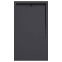 Receveur De Douche Anthracite, Finition Ardoise Stone Cach, Grille De Couleur - 110 X 80 Cm - Tecnomat
