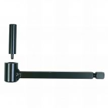 Gonds De Portail Pierre - Fer Carré D. 14 X 200 Mm - Gonds D. 20 Mm - Noir - L'Unité - Bricoman