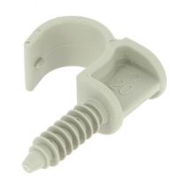 Collier Cheville Simple Gris Ramclip Pour Gaine Souple Ø20 - Bricoman