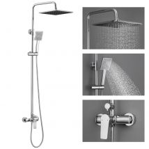 Colonne De Douche Mécanique,hauteur Réglable 93-130cm Colonne De Douche Mecanique Kit Set De Douche En Laiton Chromé Solide - Bricoman