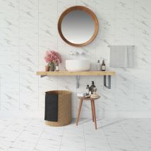 Carrelage Sol Brillant Certeca Statuario Effet Marbre 33,5x33,5 (carton Avec 13 Unités = 1,46 M2) - Tecnomat