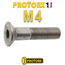 Vis À Métaux Tête Fraisée Six Pans Creux : (m4 X 30mm) X 50pcs | Vm Fhc | Acier Inox A2 | Usage Exterieur-intérieur | Norme Iso10642 - Bricoman