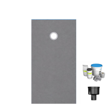 Receveur De Douche À Carreler 160 X 90 Wedi Fundo Primo Rectangle Écoulement Excentré + Bonde Verticale + Kit D'Étanchéité - Tecnomat