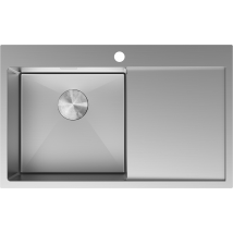 Mexen Exar Évier En Acier Inoxydable 1 Bac Avec Égouttoir Gauche 780 X 480 Mm, Inox - 6433781010l-01 - Bricoman