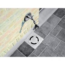 Siphon Inoxydable À Cloche Netsol 200x200 Mm Vertical H83 Mm V601f - Bricoman