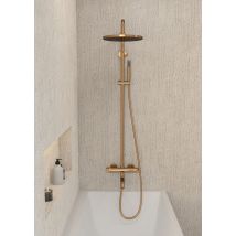 Colonne De Douche Et Bain Thermostatique Or Rose - Corbeau - Bricoman