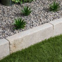 Bordure De Jardin Droite En Pierre Naturelle Atlas Beige H.15 X L.50 Cm (à L'Unité) - Ro'ma Nature - Bricoman