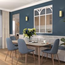 Verrière Aluminium 3 Vitrages Clair, 3 Arches Et 3 Traverses Horizontales Décorative - Blanc - Tecnomat