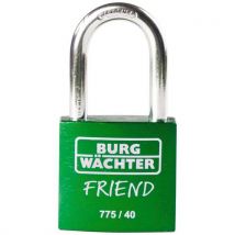 Burg Wächter 39451 Cadenas 40.00 Mm Fermeture Différente Vert Avec Serrure À Clé - Bricoman