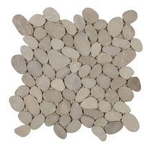 Lot De 11 Plaques De Galets Lisses - Beige - 30x30 Cm (paquet 1m²) - Tecnomat