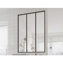 Verrière Atelier En Aluminium Thermolaqué - 90x130 Cm - Noir - Bayview - Bricoman