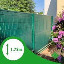 Kit Occultants À Lamelles Pvc H1.73 X 2.50m Avec Baguette De Finition - Brise Vue Pour Grillage Rigide - Bricoman