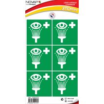 Planche 6 Pictogrammes 80x80mm - Rinçage Des Yeux - 4241074 - Bricoman