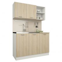 Set Cuisine Ara Haaus, Chêne Sonoma/blanc, L 120 Cm - Bricoman