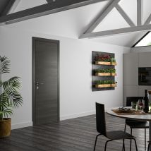 Bloc Porte Gris Anthracite - Réversible Et Ajustable - L630mm - Bricoman