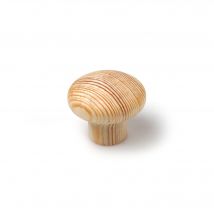 Bouton De Meuble | Style Rustique | Fabriqué En Pin | Finition Pin Brut | Mesures 35*35*30mm | Système De Fixation | 1 Unité - Bricoman