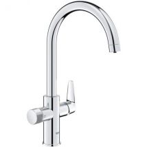 Robinet Filtrant De Cuisine - Chromé - Filtration De L'Eau - Bec Haut En C - Rotation 150° - Grohe Blue Pure Startcurve - 3059 - Bricoman