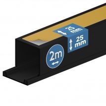 Goulotte De Câbles Goulottes Électriques Autocollante 25x25 2m Anthracite Edo - Bricoman