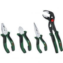 Bosch - Set De 4 Pinces (coupante Diagonale Précise Et Durable, Universelle, A Bec Long Et Multiprises) - Bricoman