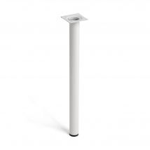 Pied De Meuble Rond | Style Fonctionnel | En Acier | Finition Blanche | Dimensions 31*31*400 Mm | Hauteur : 40 Cm | Installation Facile Par - Bricoman