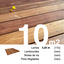 Planches De Terrasse Bois Exotique Cumaru Pour 10 M² • Longueur 4,25 M - Bricoman