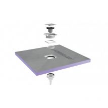 Jackon Receveur De Douche À Carreler Aqua Centré 1200x1200x40mm Siphon Vertical Offert (4512090 + 4512008) - Bricoman