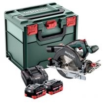 Scie Circulaire 18v Ø165 Mm Lihd (2x8,0 Ah) Ks 18 Ltx 57 En Coffret Metabox - Metabo 601857810 - Bricoman