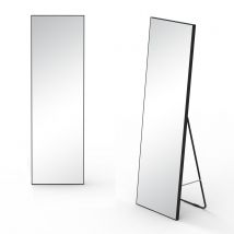 Miroir Rectangulaire Pure Noir, Miroir Sur Pied L.50 X H.150 Cm - Bricoman