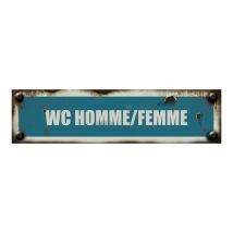 Plaque Vintage Wc Homme/femme - Rigide 170x45mm - 4019420 - Bricoman