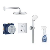 Grohe Ensemble Douche Encastrable Grohtherm Tempesta 210 Avec Nettoyant Robinetterie Grohclean - Bricoman