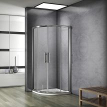 Aica Cabine De Douche Coulissante 80x80x195cm 1/4 Rond Avec Un Receveur De Douche - Bricoman