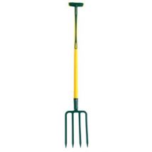 Fourche À Bêcher À Douille 4 Dents Triangulaires 11mm 1,45kg Manche Novagrip Béquille 90cm - Bricoman