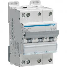 Hager - Disjoncteur 10a 3p+n Courbe D 6-10ka - Ngt810 - Bricoman