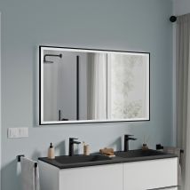 Bernstein - Miroir Rectangulaire Salle De Bain Led 70x120cm(hxl) Cadre Noir, Antibuée, Intensité Lumière Réglable, Capteur De Mouvement - Varo Frame -