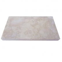 Margelle De Piscine Travertin Beige Mix 1er Choix 61x33x3 Cm Bord Droit - Bricoman