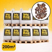 Pack 10 X Big Bag De 1m3 (+/- 200m²) Gravier Pouzzolane Rouge / Noir 12/20 Mm - Livraison Standard - Bricoman