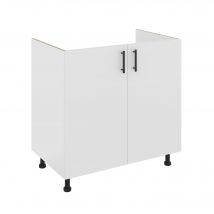 Cache-syphon Haaus Karo, 2 Portes, Blanc, 80 X 50 X 80 Cm - Bricoman