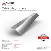 Tablier De Gouttière - Bac Acier - Tôle De Couverture - Toiture - H12 Galvanisé L=1m - Bricoman