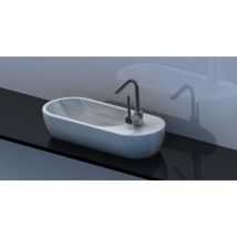 Vasque Lave Mains Céramique Pirogue Blanc Sarreguemines - Tecnomat