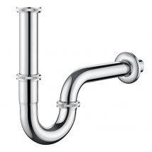 Auralum Max Siphon De Lavabo Forme U Tube De Siphon En Acier Inoxydable Chromé Anti-odeurs Siphon Ø32 Mm Accessoire De Salle De Bain,eu Modèle -
