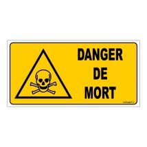 Panneau Danger De Mort - Rigide 960x480mm - 4000435 - Bricoman