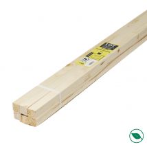 Lot De 6 Tasseaux Sapin Rabotés 2400 X 21 X 21 Mm - Fsc 100% - Bricoman